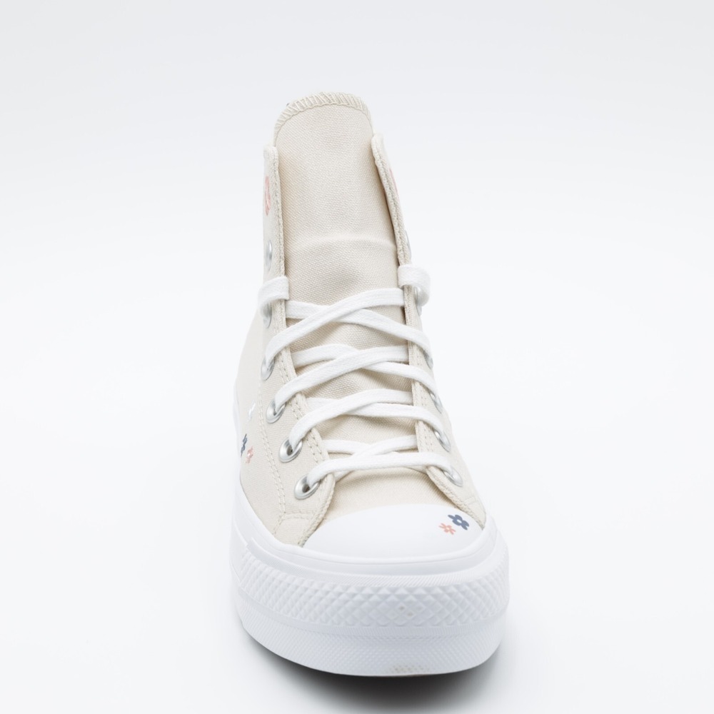Converse Women's Chuck Taylor All Star Lift Platform Floral Shoes Ivory Size 8 - Picture 3 of 12